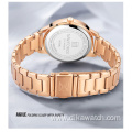 Rose Gold Watches For Women Quartz Wristwatches Ladies Top Brand Bracelet Clock NAVIFORCE 5008 Watch